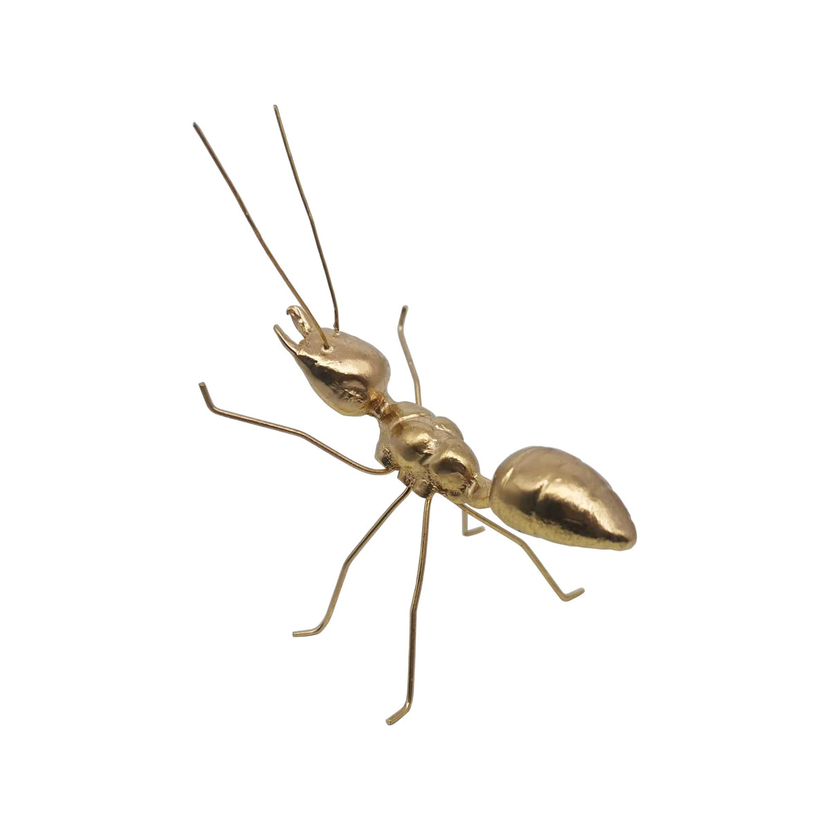 Tricune Gold Ant Sculpture Solid Metal Insect Ornament Mini Ant Figurine For Home Office Garden Desktop Decor