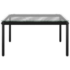 vidaXL 6 Piece Outdoor Patio Lounge Set with Cushions - PVC and Powder-Coated Steel Frame - Removable Thick Cushioning - Black and Anthracite Shade