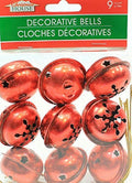 (Pack of 2) 9 Large Christmas House Aged Finish Snowflake Cutout Jingle Bells (Red)