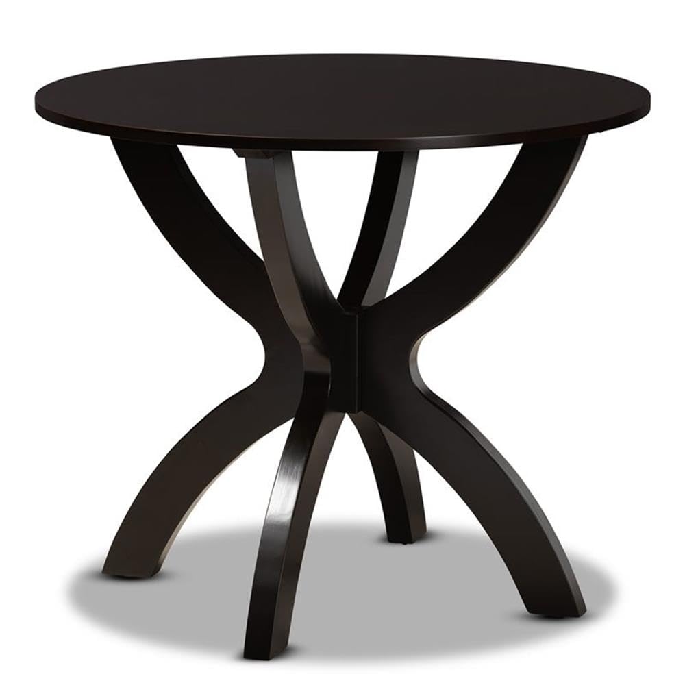 Baxton Studio Anila Modern and Contemporary Dark Brown Finished Wood 5-Piece Dining Set
