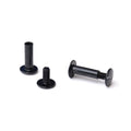 Trubind Aluminum Chicago Screw And Post Sets | 3/4 Inch Post Length | 3/16 Inch Post Diameter | Black | 100 Screws And 100 Posts