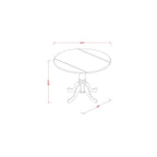 East West Furniture Dlno5-Blk-W 5 Pc Small Kitchen Table And Chairs Set-Round Kitchen Table And 4 Dinette Chairs