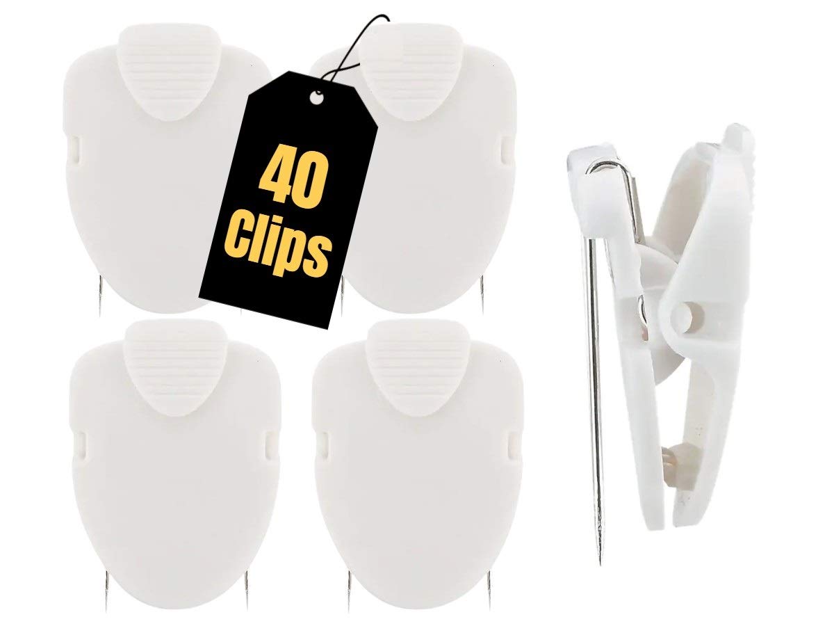 1Intheoffice Cubicle Clips, White, 40/Pack (White)