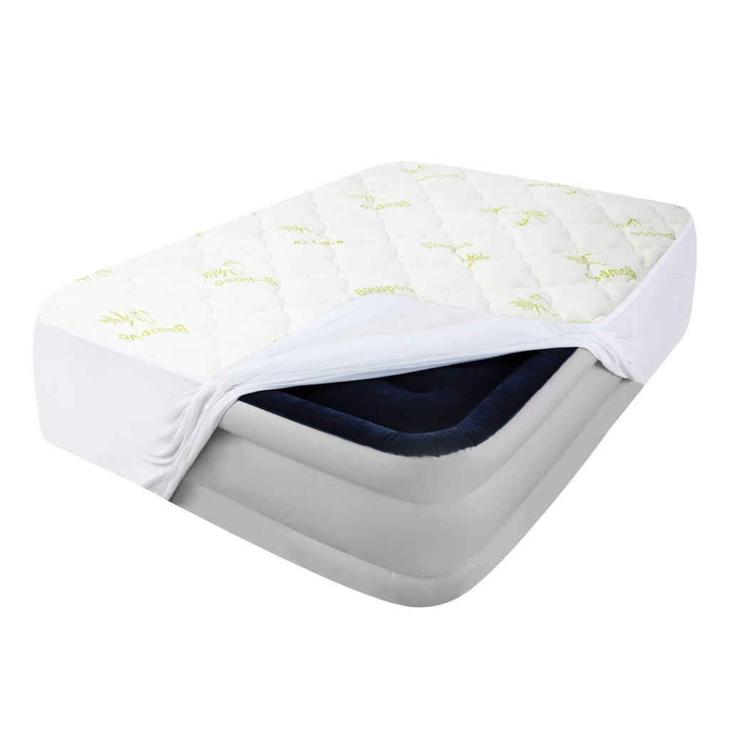 Air Mattress Cover Full Size Mattress Topper, Viscose Made From Bamboo Quilted Mattress Pad Topper, Noiseless Extra Plush Pillow Top Mattress Topper Full (15-23'' Deep Pocket)