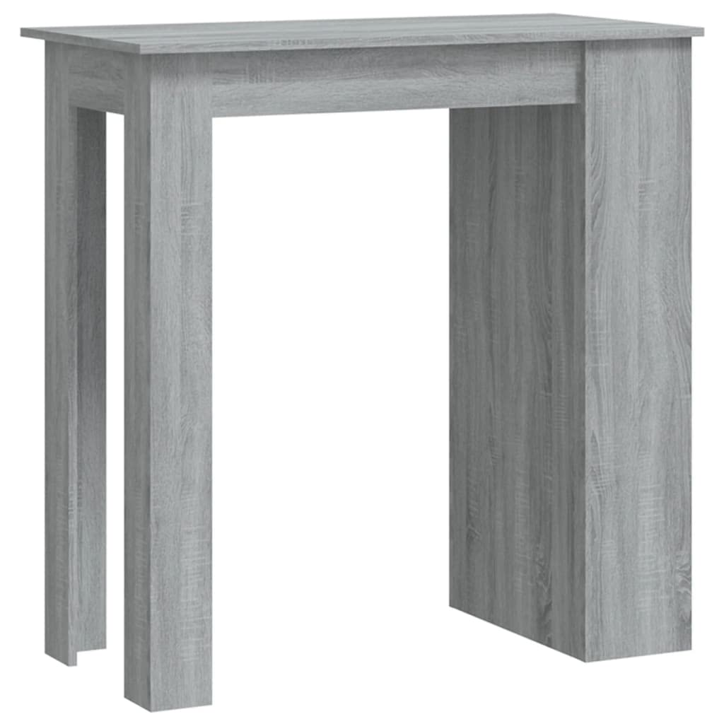 vidaXL Bar Table with Storage Rack Gray Sonoma 40.2&quot;x19.7&quot;x40.7&quot; Chipboard