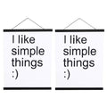 2 Pack Magnetic Poster Hanger Frame, 8x10 8x12 8x24 Light Wood Wooden Magnet Canvas Artwork Print Dowel Poster Hangers Frames Ha