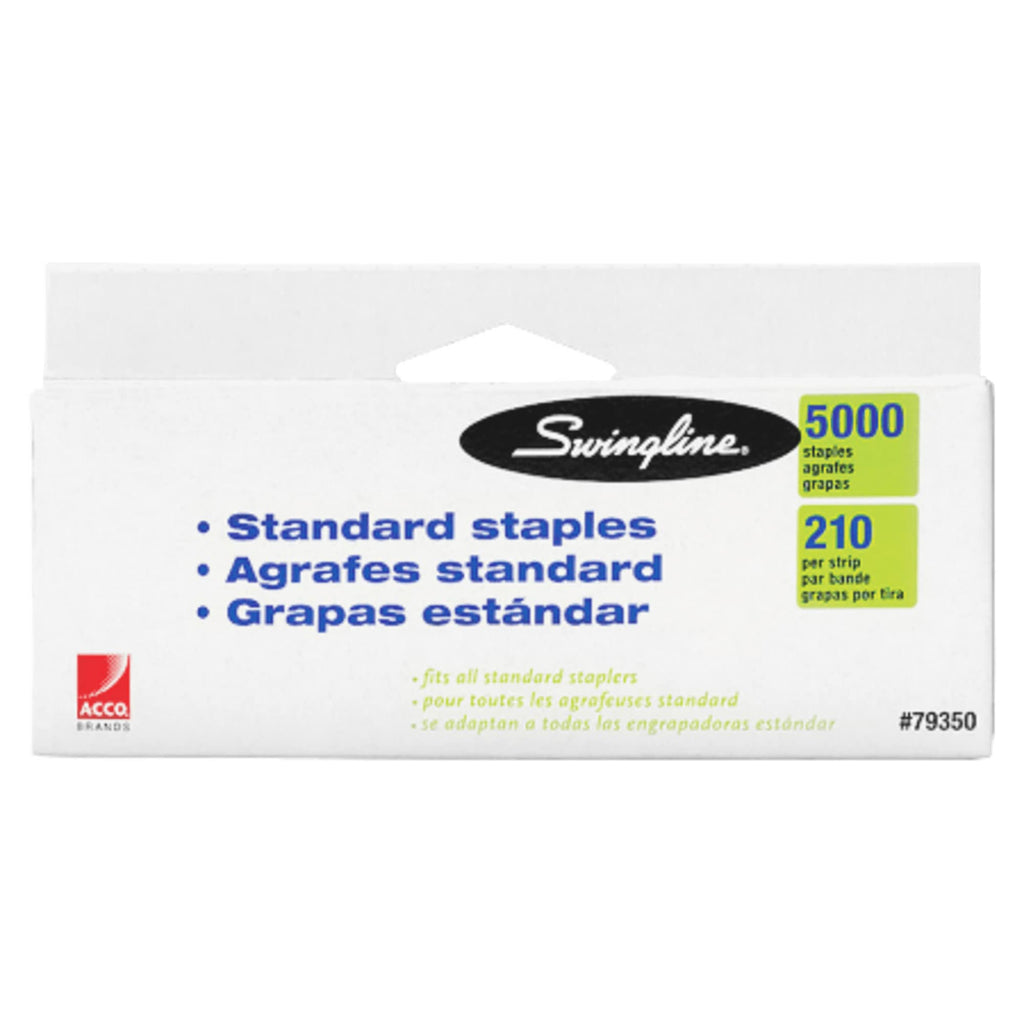 Swingline Staples, Standard Staplers For Desktop Staplers, 210/Strip, 5000/Box (79350)