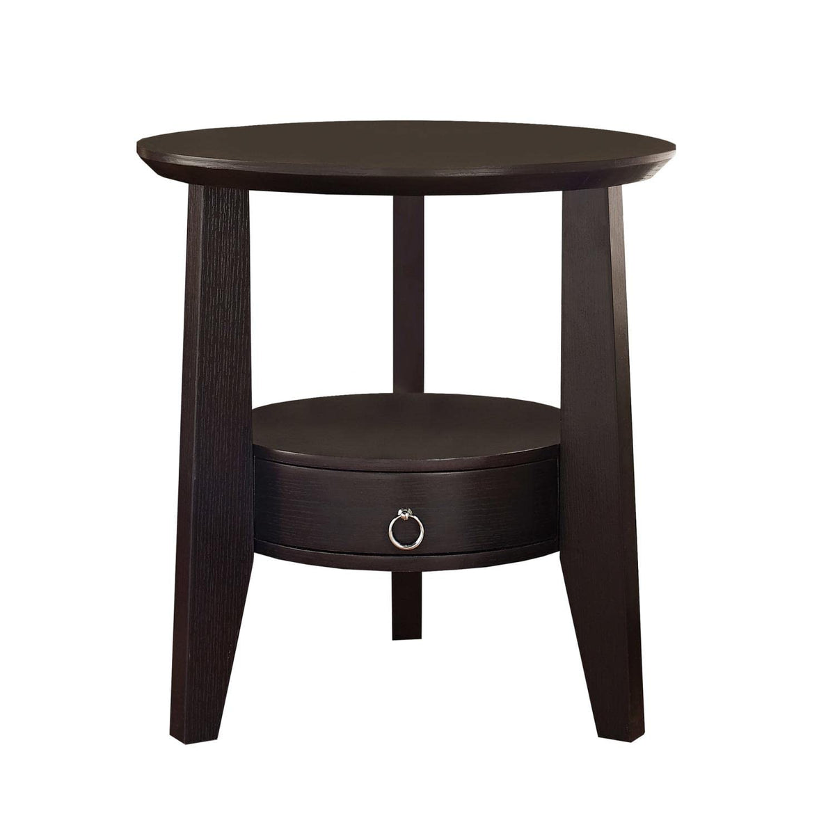 Monarch Specialties Cappuccino Accent Table with 1 Drawer, 23-Inch