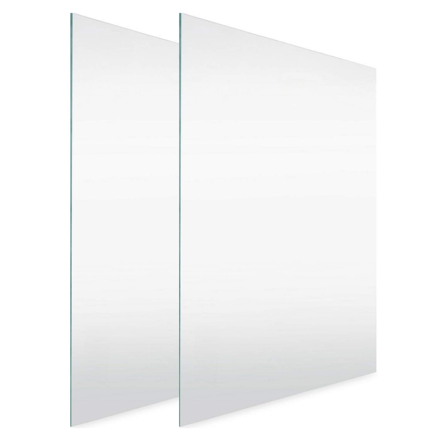 MIFFLIN-USA Picture Frame Glass Replacement Sheets (8x10 inch, Crystal Clear, 2 Pack) Heat-Strengthened 8 by 10 High-Definition 