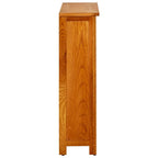 vidaXL Bookcase, Freestanding, 3-Shelf, Brown, Solid Oak Wood and MDF, Farmhouse-Style, Rustic Charm, 17.7"x8.9"x32.3"