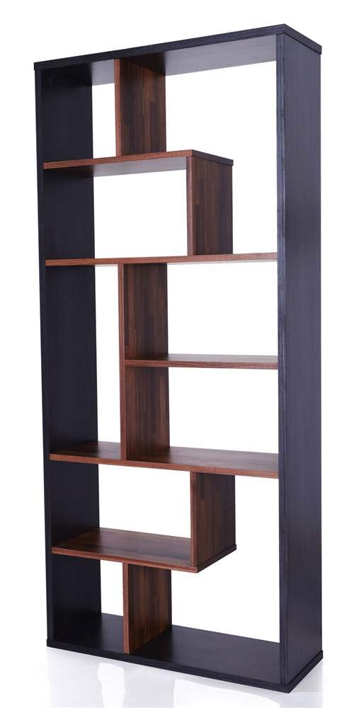 ACME Furniture Acme Chas Cube Bookcase in Espresso & Walnut