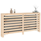 Vidaxl Brown Natural Radiator Cover - 66.5"X7.5"X33.1" | Modern Slat Design | Radiator Cabinet | Heating Cover | Wood Pine | Spacious Shelf | Room Decor