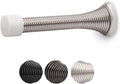 Homotek 20 Pack Spring Door Stopper With Rubber Bumper Satin Nickel 3-1/8' Flexible Spring Heavy Duty Wall Door Stop Low Mounte