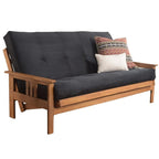 Kodiak Furniture Cotton and Foam Full-Size Futon 7" Mattress in Suede Black-Frame Not Included