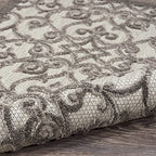 HomeRoots Grey/Charcoal 100% Polypropylene 8’ x 11’ Gray and Charcoal Indoor Outdoor Area Rug