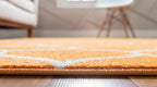 Unique Loom Trellis Frieze Collection Area Rug - Rounded (5' 1'' X 8', Orange/ Ivory)