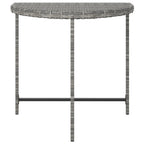 vidaXL Garden Table for Patio, Poly Rattan Material in Gray, Outdoor Furniture with Powder Coated Steel Frame, Assembly Required, Dimensions 31.5"x19.7"x29.5"