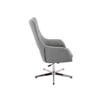 Hanover Harrison 18" High Stationary Office Chair in Gray with 360-Degree Swivel Spin, HOC0013