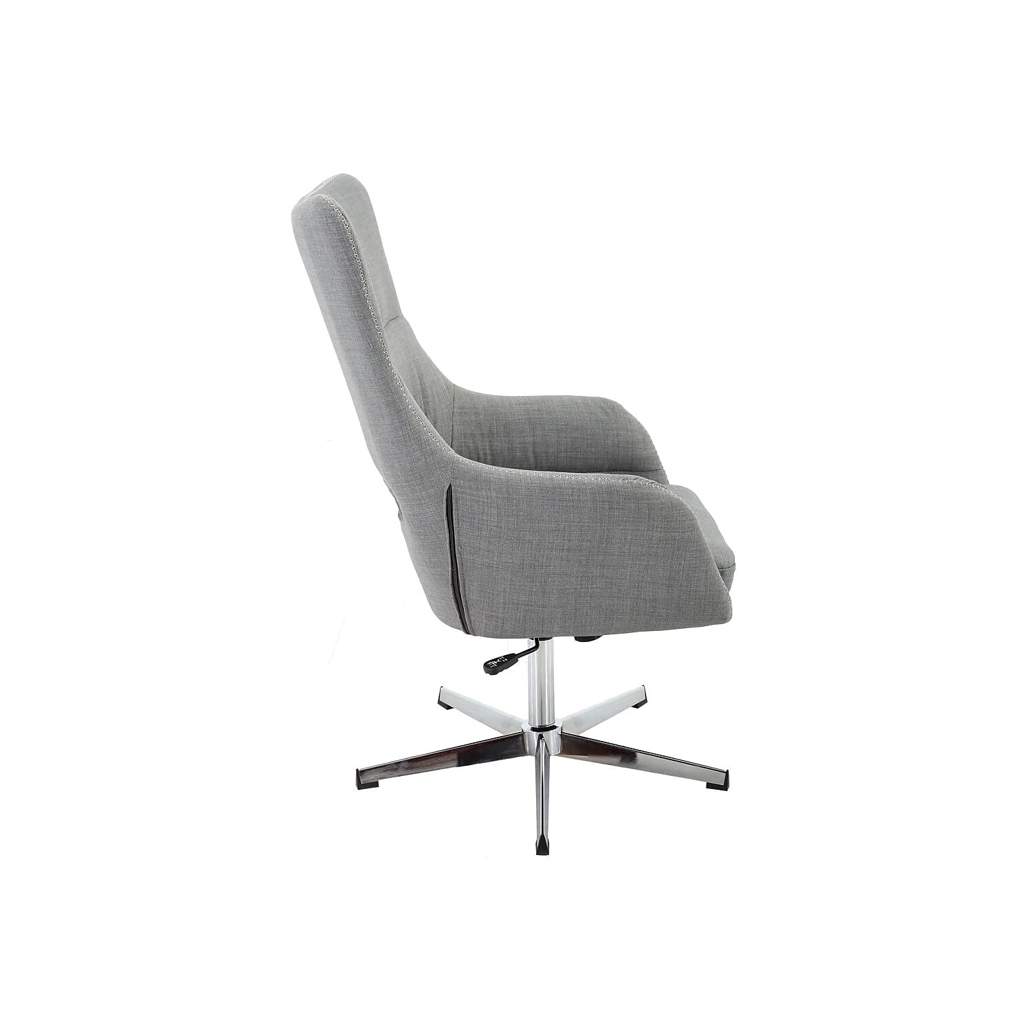 Hanover Harrison 18" High Stationary Office Chair in Gray with 360-Degree Swivel Spin, HOC0013