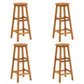 vidaXL 2/4/6x Solid Acacia Wood Bar Stool Outdoor Garden Bistro Chairs Stools