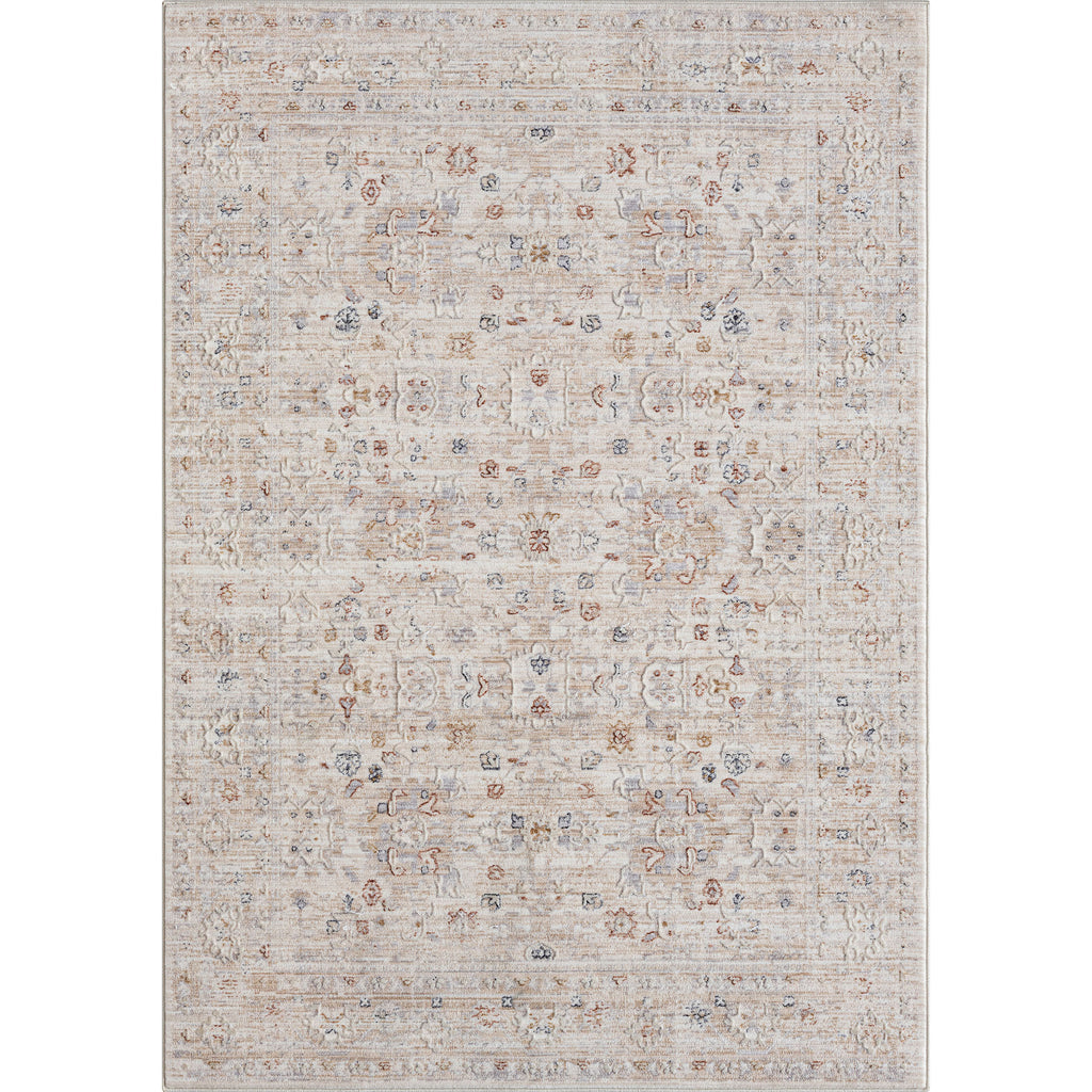 HomeRoots 516013 8 x 10 ft. Beige Botanical Rectangle Traditional Area Rug