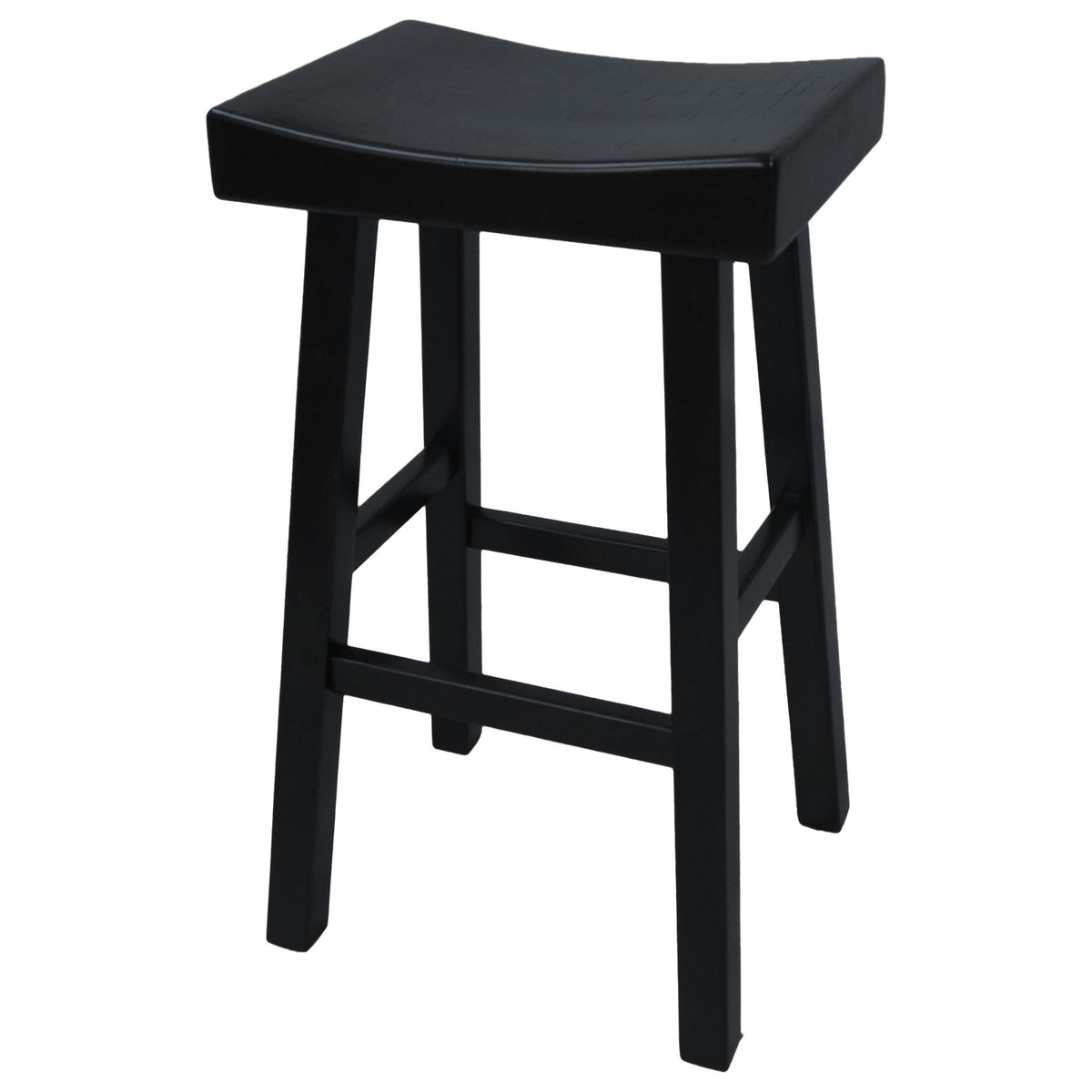 30 Black Backless Bar Height chair With Footrest