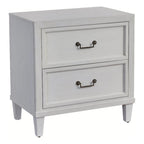 American Woodcrafters Dunescape White Finished Wood 2-Drawer Coastal Style Nightstand