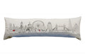 HomeRoots Cream 45' White London Daylight Skyline Lumbar Decorative Pillow