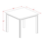 East West Furniture CFT-OAK-T Café Bar Height Counter Table - a Square Dinner Table Top with Sturdy Legs, 42x42 Inch, OAK