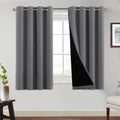 Princedeco 100% Blackout Curtains For Bedroom Full Blackout Curtain Panels Super Soft Insulated Grommet Drapes Complete Blackout