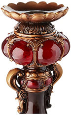 Ok Lighting Candleholder, 16.0", Burgundy