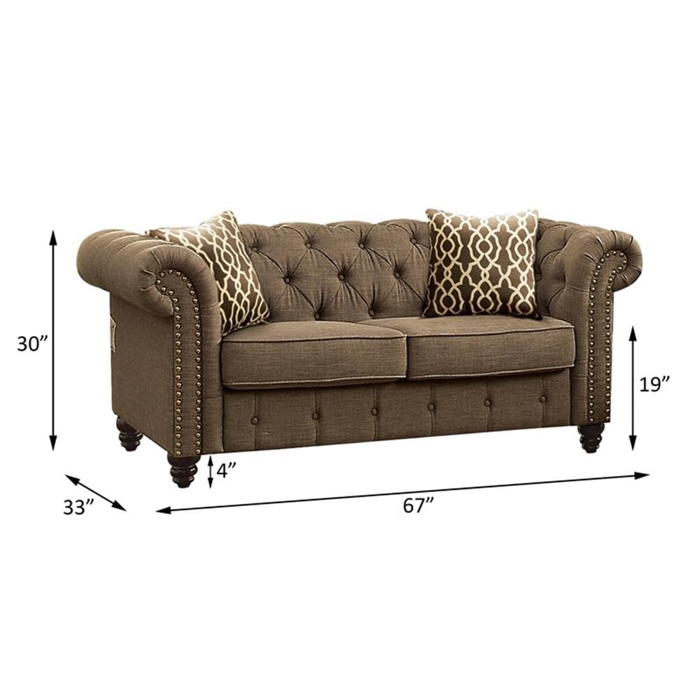 Acme Aurelia Tuxedo Loveseat