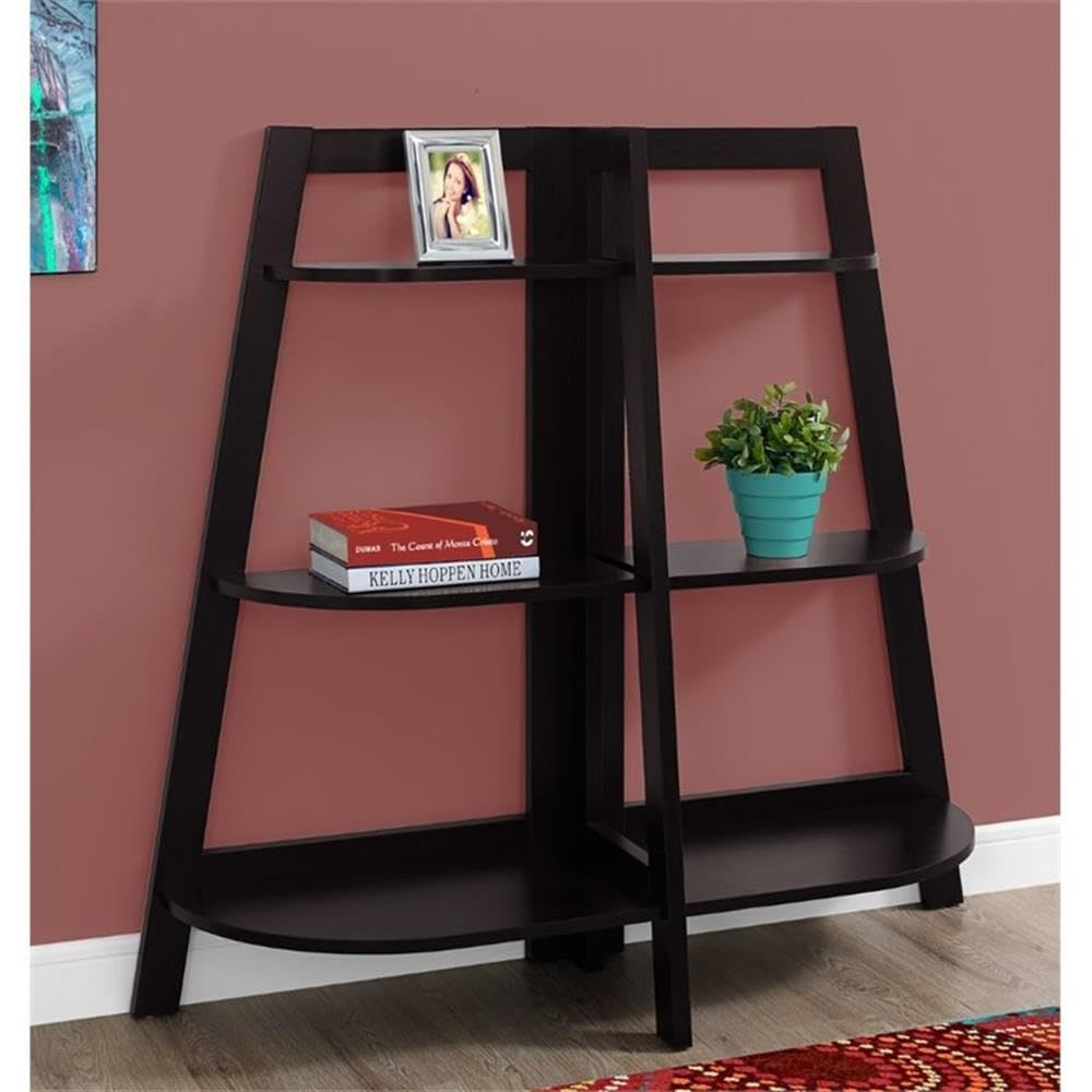 Monarch Specialties Cappuccino Accent Etagere Bookcase, 48&quot;