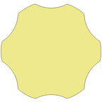 Flash Furniture Wren Mobile 60'' Flower Yellow Thermal Laminate Activity Table - Height Adjustable Short Legs