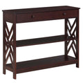Convenience Concepts Titan 1-Drawer Console Table with Shelves, Brown