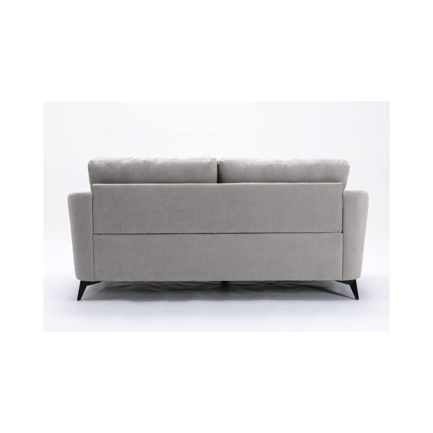 Lilola Home Callie Light Gray Velvet Fabric Sofa