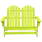 vidaXL 2-Seater Patio Adirondack Chair - Solid Fir Wood, Weather Resistant, Ergonomic, Comfortable, Green
