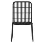 vidaXL 7-Piece Patio Dining Set - Powder-Coated Steel and Rattan Furniture with Glass Top Table - Ideal for Outdoor Living Spaces, Comfortable Seats