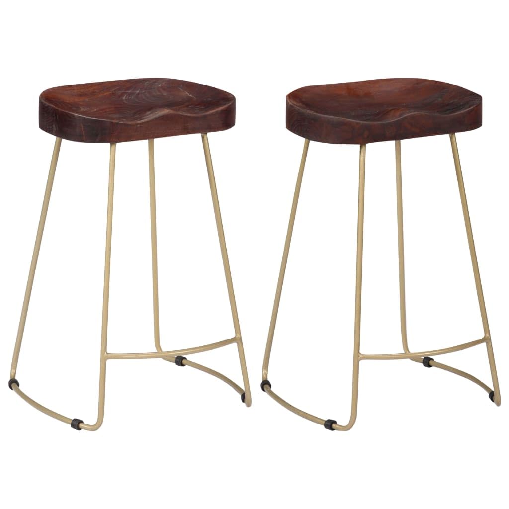 Solid Mango Wood Gavin Bar Stools - Thumbnail 2