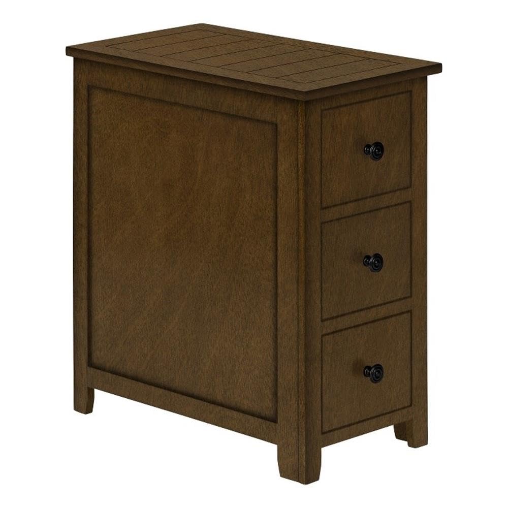 Monarch Specialties 3959 Accent, End, Side Table, Nightstand, Storage Drawer Table-24 H/Espresso Veneer, 11.75&quot; L X 21.75&quot; W X 24.25&quot; H