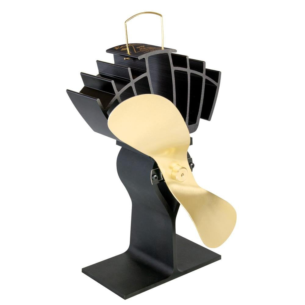 Ecofan UltrAir, Classic Styled, Heat Powered Wood Stove Fan, 125 CFM, 810CABBX, Mid-Sized, 7.9 Blade, Gold