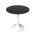 Leisyremod Bristol 27 Round Dining Table White base with Black top
