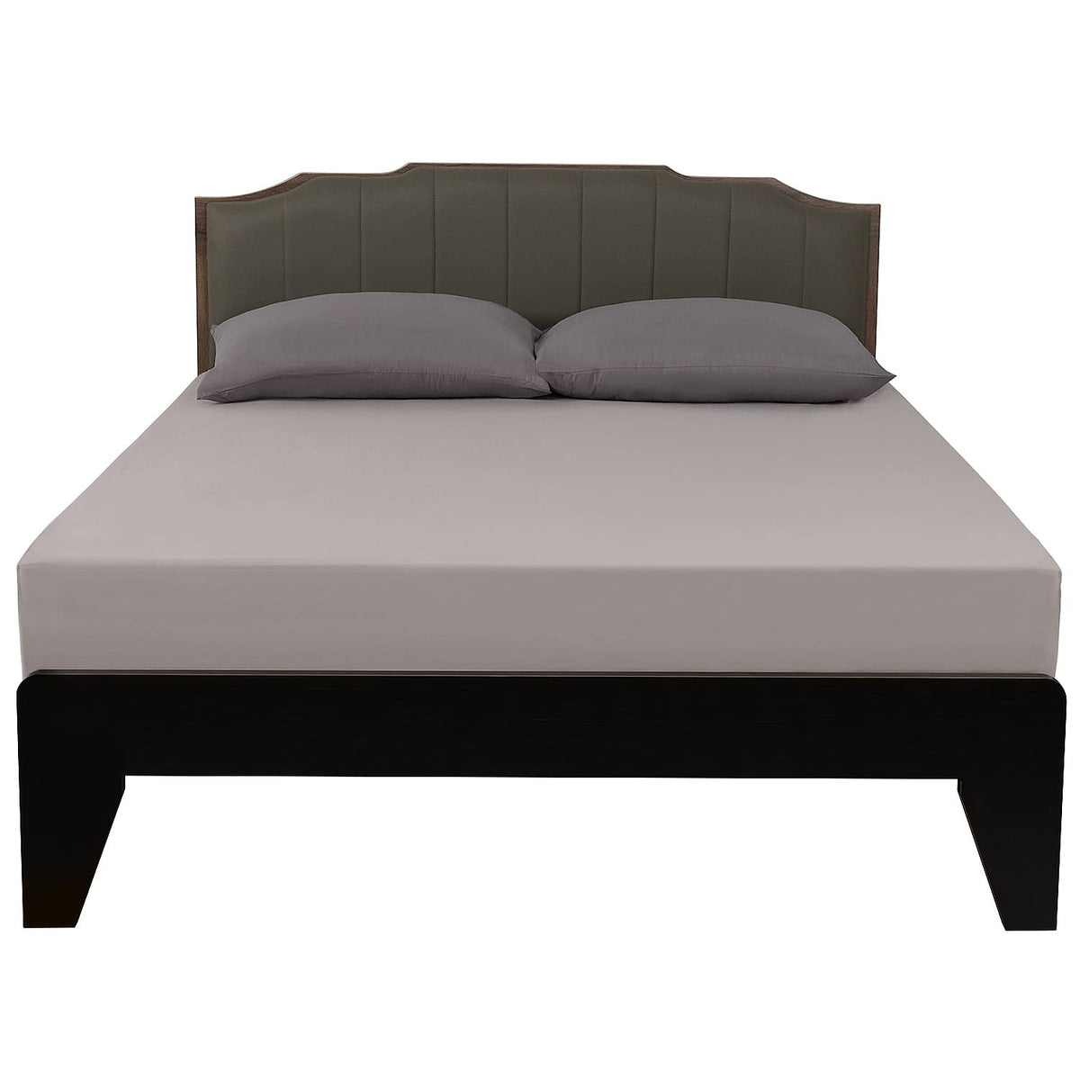 Lirex Fitted Sheet, King Size 100% Cotton 300 Thread Count Soft Breathable Fitted Sheet, Grey