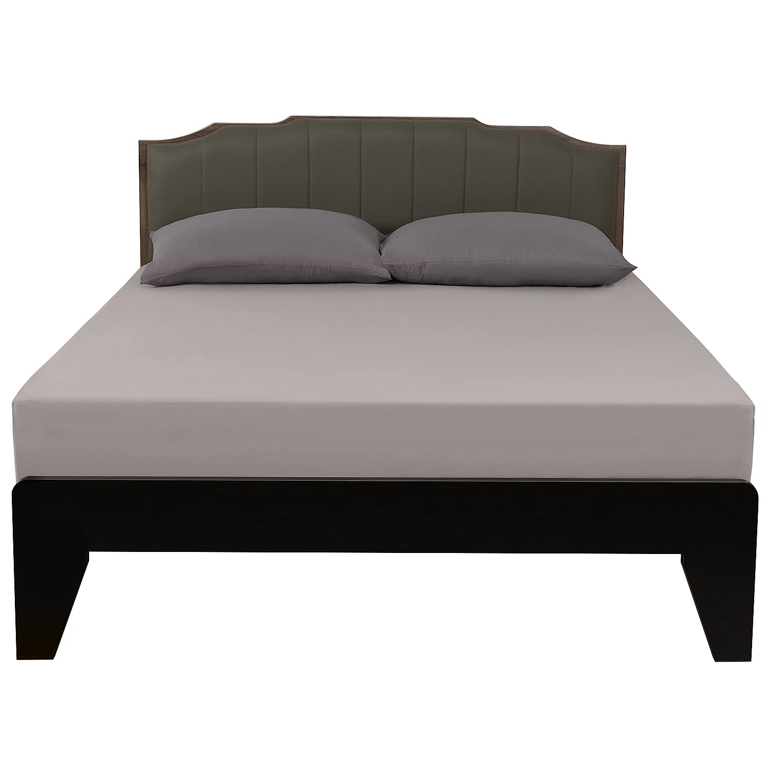 Lirex Fitted Sheet, King Size 100% Cotton 300 Thread Count Soft Breathable Fitted Sheet, Grey