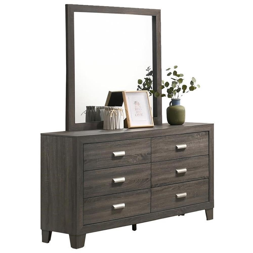 Best Quality Furniture Dresser And Mirror, Gray