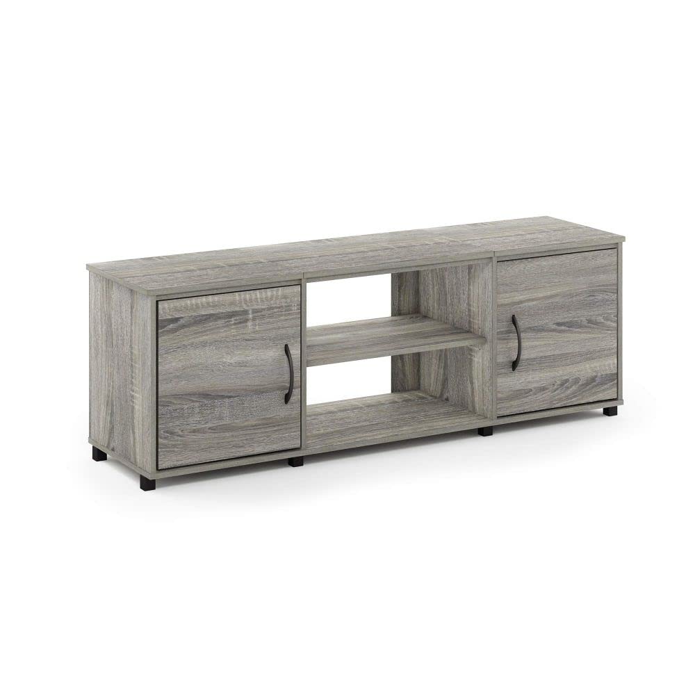 Furinno 19151Gyw Tv Stand, French Oak Grey