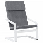 vidaXL Relaxing Chair in Dark Gray Fabric - Comfortable Seating with Thick Padding, Solid Birch Wood Frame and Breathable Fabric, Fit for Various Areas, Compliant with California Proposition 65.
