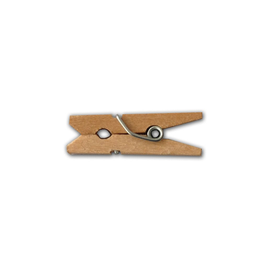 LWR CRAFTS Wooden Mini Clothespins 200 Per Pack 1' 2.5cm (Natural)