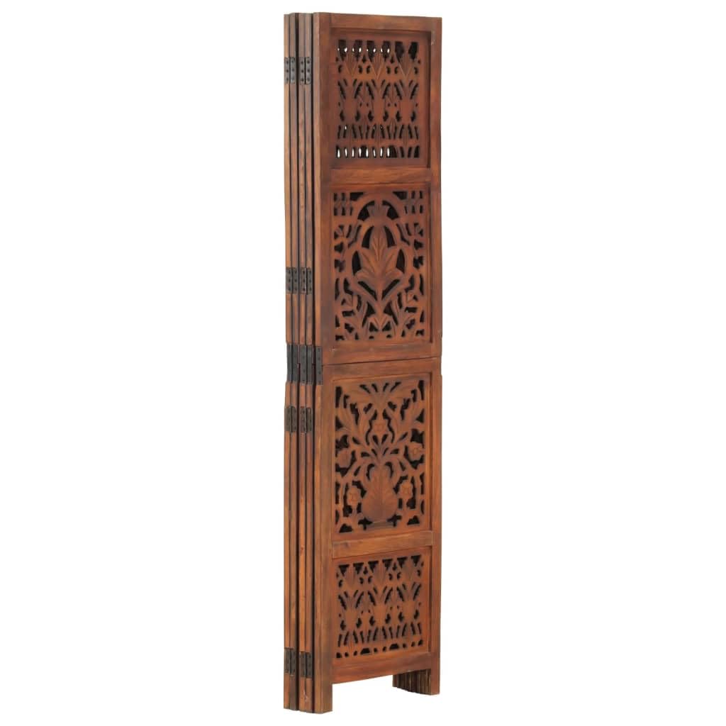 vidaXL 5-Panel Hand Carved Room Divider - Thumbnail 2