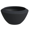 Vessel Series Poly Stone Planter in Black 15 Dia 8 high